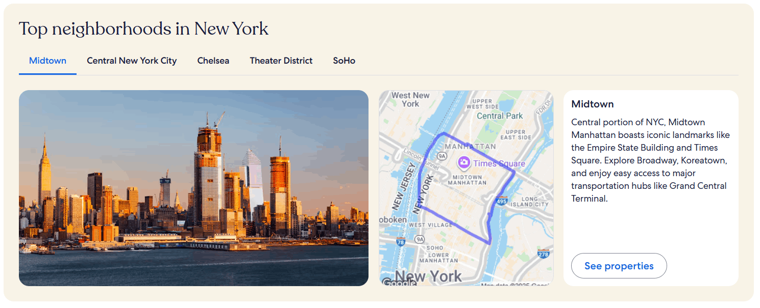 Top neighborhoods in New York